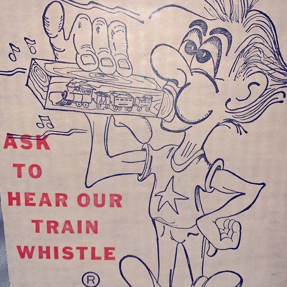 New Vintage hand carved wooden train whistle.